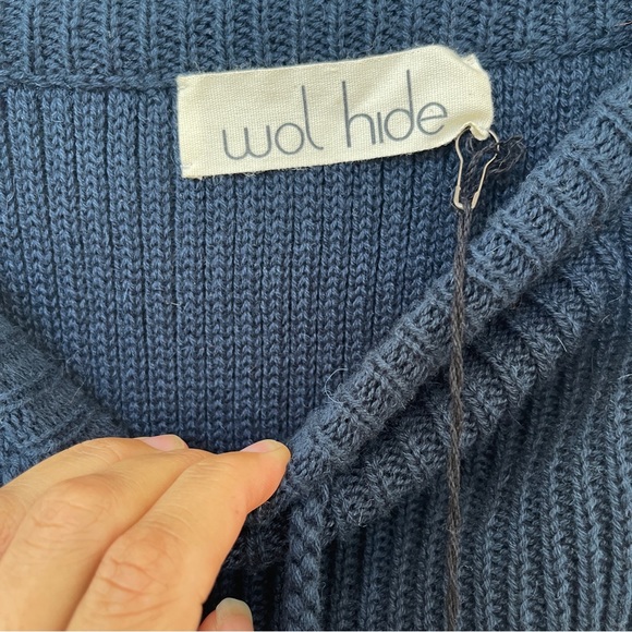 Wolhide Rib Skirt in Navy Small - Picture 6 of 9